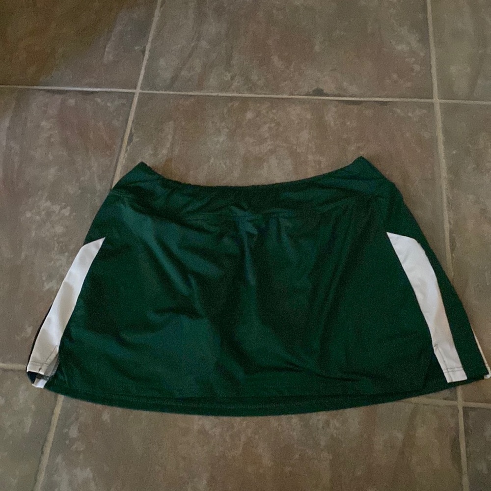 green tennis skirt